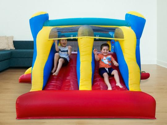 indoor bounce house with slide