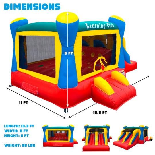 Educational Bounce House with Slide