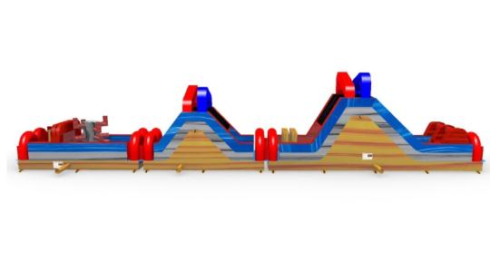 inclined inflatable obstacle course rental