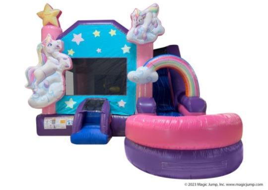 6in1 Unicorn Combo Waterslide