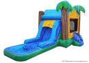 EZ Tropical Combo Waterslide Inflatable Side View